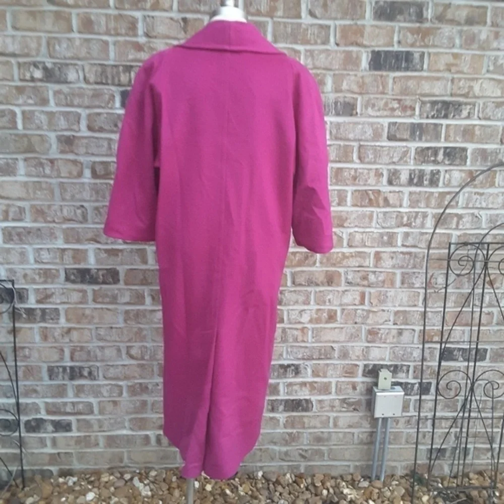 Ashley Scott 1-Button Full Length Jacket Purple M - Picture 2 of 5